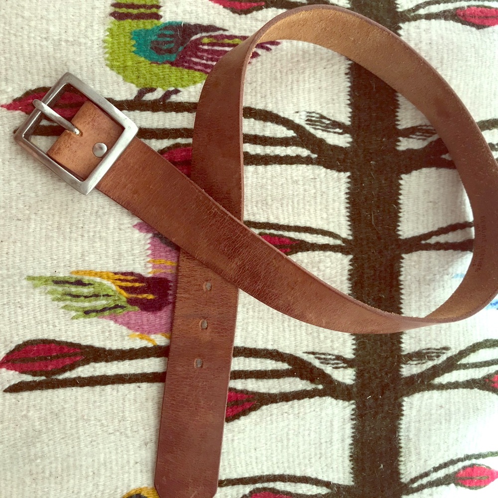 Vintage Brown Leather Belt
